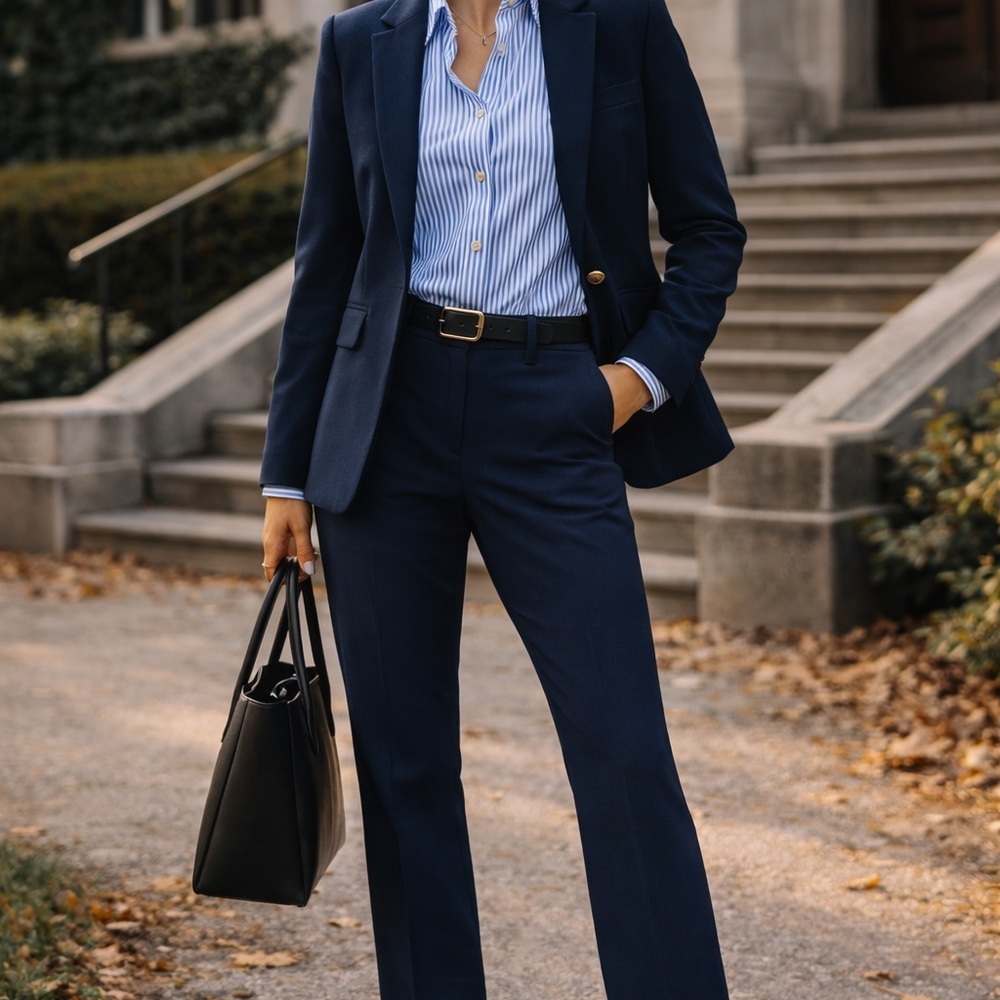 J.Crew Navy Dress Pants 6 Straight Leg Career Trouser Blue Office Work Pant
